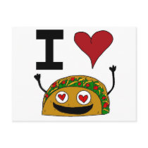 I Love Taco Postcard