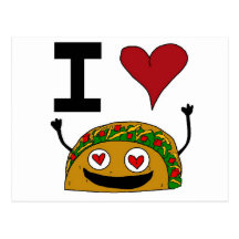 I Love Taco Postcard