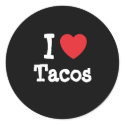 I love Tacos heart T-Shirt stickers by funnycustomtshirts I love Tacos heart T-Shirt stickers