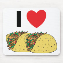 I Love Tacos Mouse Pad