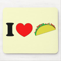 I Love Tacos mousepads