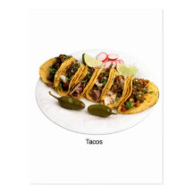 i love tacos post card