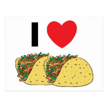 I Love Tacos Postcard