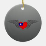 I Love Taiwan -wings Christmas Tree Ornament