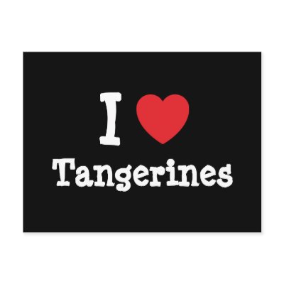 I love Tangerines heart T-Shirt Post Cards by funnycustomtshirts