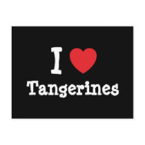 I love Tangerines heart T-Shirt postcards