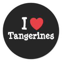 I love Tangerines heart T-Shirt stickers by funnycustomtshirts I love Tangerines heart T-Shirt stickers