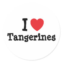 I love Tangerines heart T-Shirt stickers by funnycustomtshirts I love Tangerines heart T-Shirt stickers
