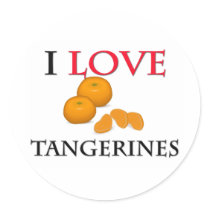 I Love Tangerines stickers by foodshirts I Love Tangerines stickers