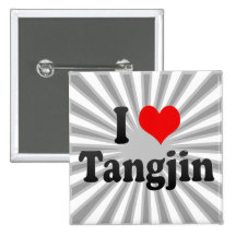 I Love Tangjin, Korea Pinback Buttons