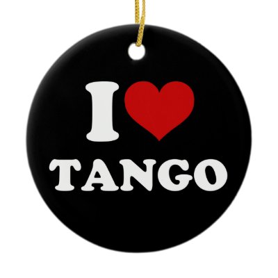 I Love Tango Christmas Ornament
