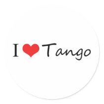 I love tango cool products! round sticker
