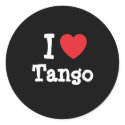 I love Tango heart custom personalized stickers by funnycustomtshirts I love Tango heart custom personalized stickers