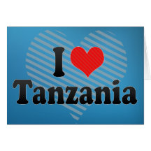 I Love Tanzania Greeting Cards