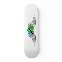 I Love Tanzania -wings Skate Board