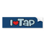 I Love Tap Bumper Sticker