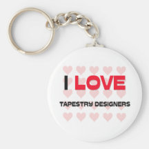 I LOVE TAPESTRY DESIGNERS KEY CHAINS