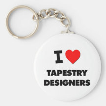 I Love Tapestry Designers Keychain
