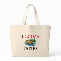 I Love Tapirs Canvas Bags
