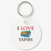 I Love Tapirs keychains