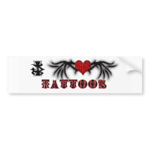 i love tattoos bumper stickers
