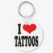 I Love Tattoos keychains