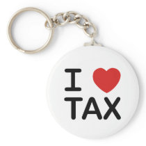 I Love Tax Keychain