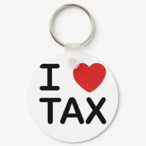 I Love Tax keychains
