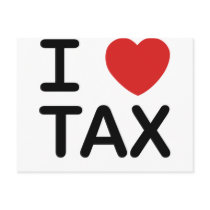 I Love Tax Postcard