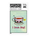I love Tea -custom txt- Postage Stamps