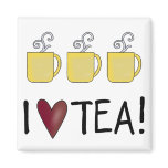 I Love Tea magnets