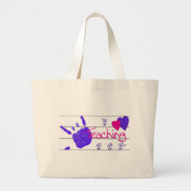 i love teaching asl - tote canvas bags