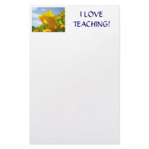 I LOVE TEACHING! Stationery Gifts POPPY FLOWERS