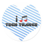 I Love Tech Trance Stickers