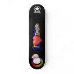 I love Techno by Santa Claus Custom Skate Board