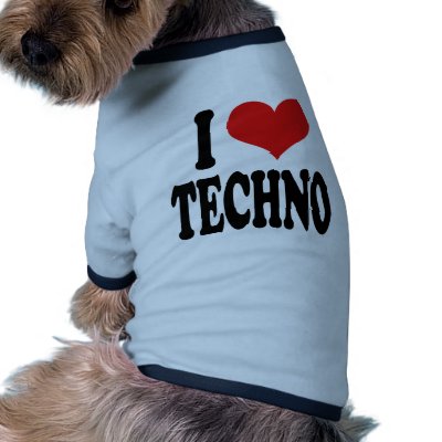 I Love Techno pet clothing