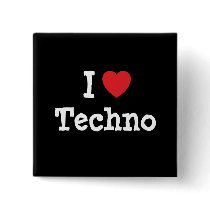 I love Techno heart custom personalized buttons by funnycustomtshirts I love Techno heart custom personalized buttons