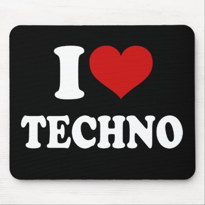 I Love Techno Mouse Pads