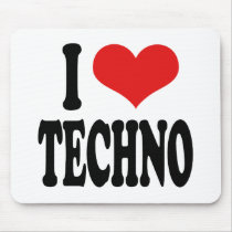I Love Techno Mouse Pads