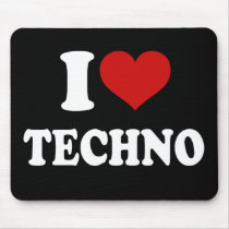 I Love Techno Mouse Pads