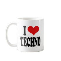 I Love Techno mugs by ilovethisshirt I Love Techno mugs