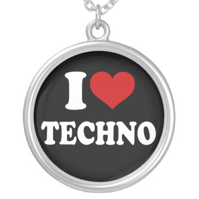 I Love Techno necklaces