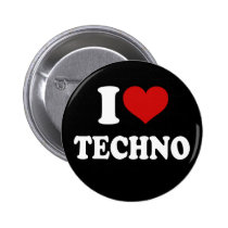 I Love Techno Pin