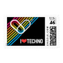 I Love Techno postage postage by technodjmarshy I Love Techno postage postage