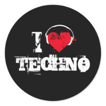 I love techno stickers