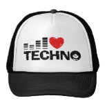 I Love Techno Trucker Hats