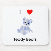 I Love Teddy Bears Mouse Pad
