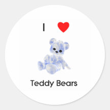 I Love Teddy Bears Sticker