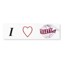I love Teletype (Globe Logo) Bumper Sticker bumper stickers
