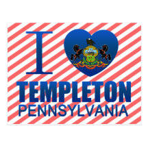 I Love Templeton, PA Postcard